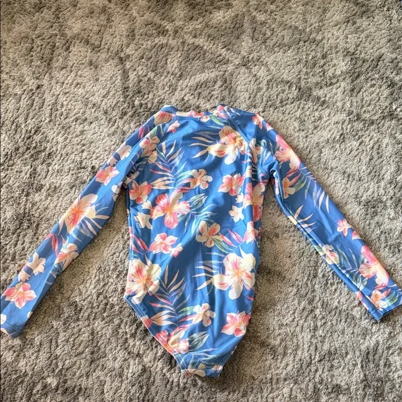Floral Long Sleeve Kids Swimwear - Picture 2 of 2